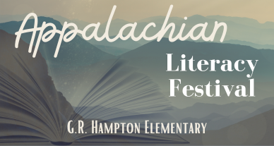 Image of mountains with pages of a book overlayed - Appalachian Literacy Festival