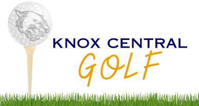 Golf ball with Panther mascot on side; Knox Central golf